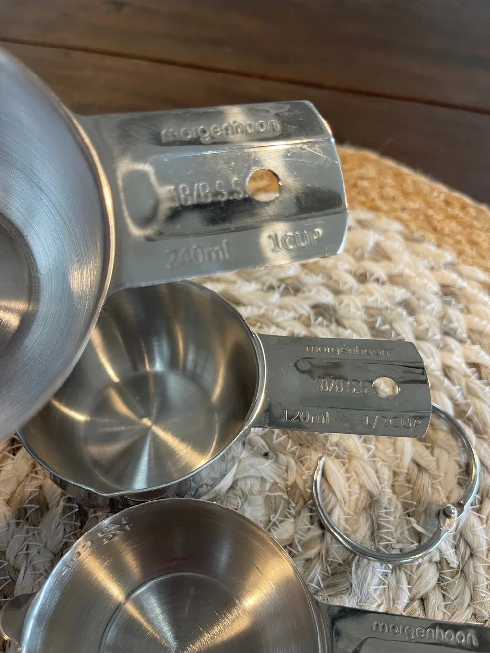 Morgenhaan Stainless Steel Set of Measuring Cups-4 Pieces